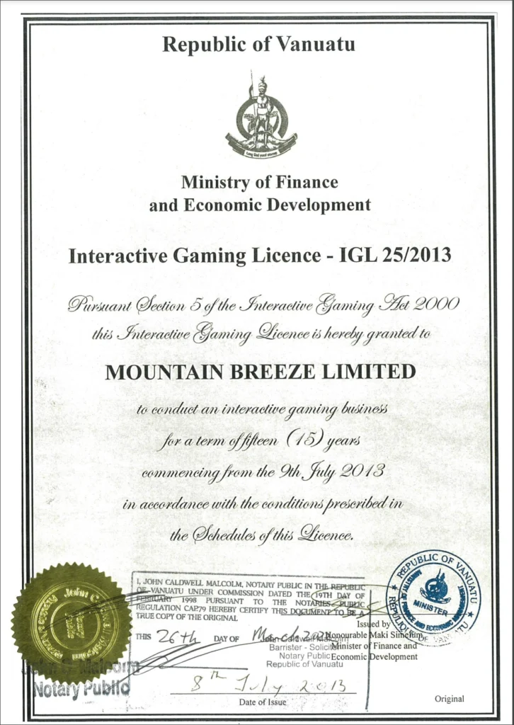 M88 - Vanuatu Casino License